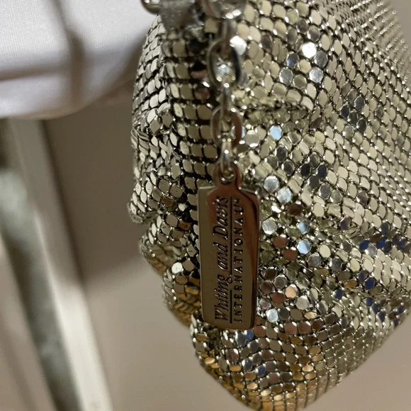 WHITING & DAVIS Vintage Silver-tone Mesh Chainmail Crossbody